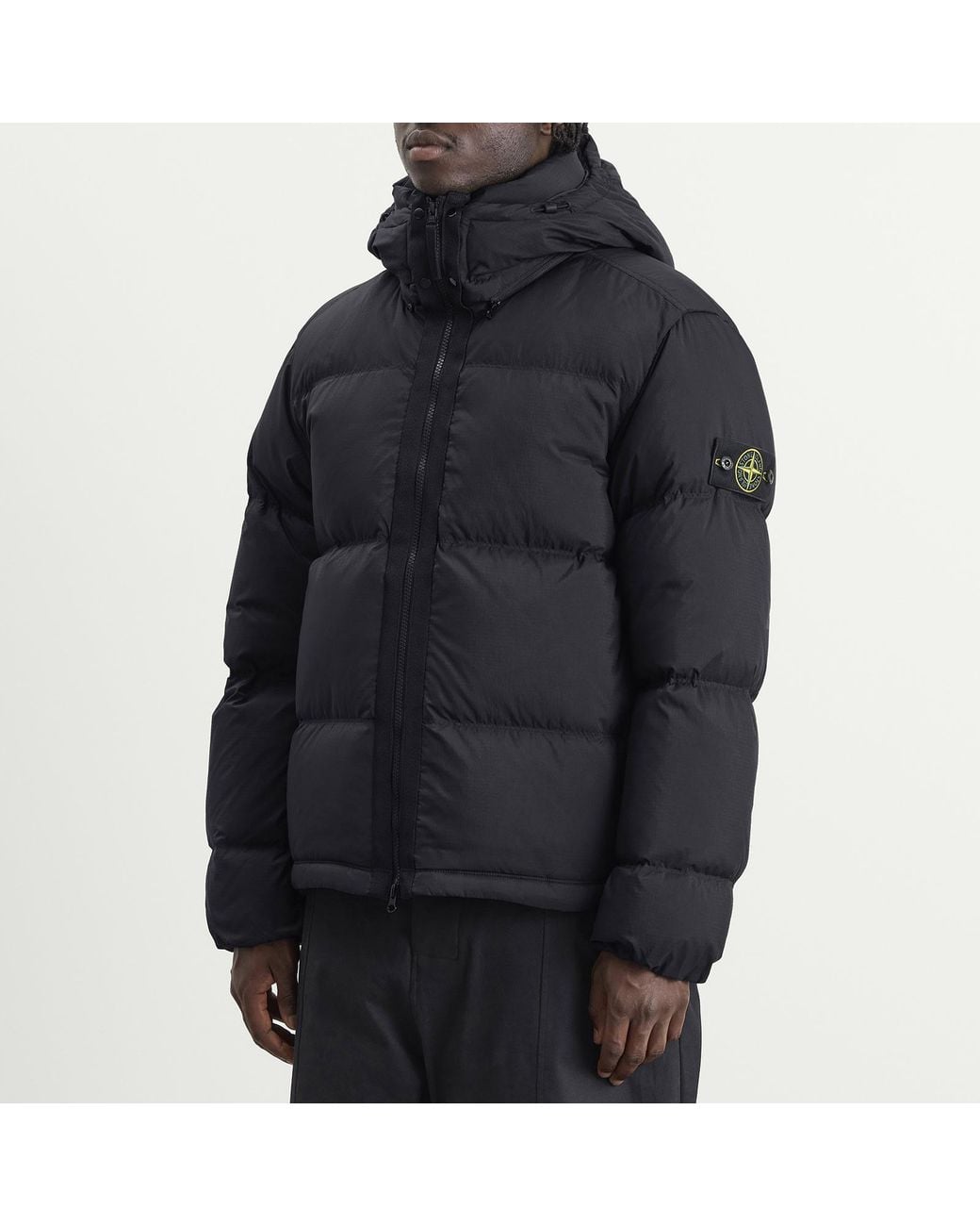 Stone Island Black Matt Ripstop Cordura Down Jacket for men