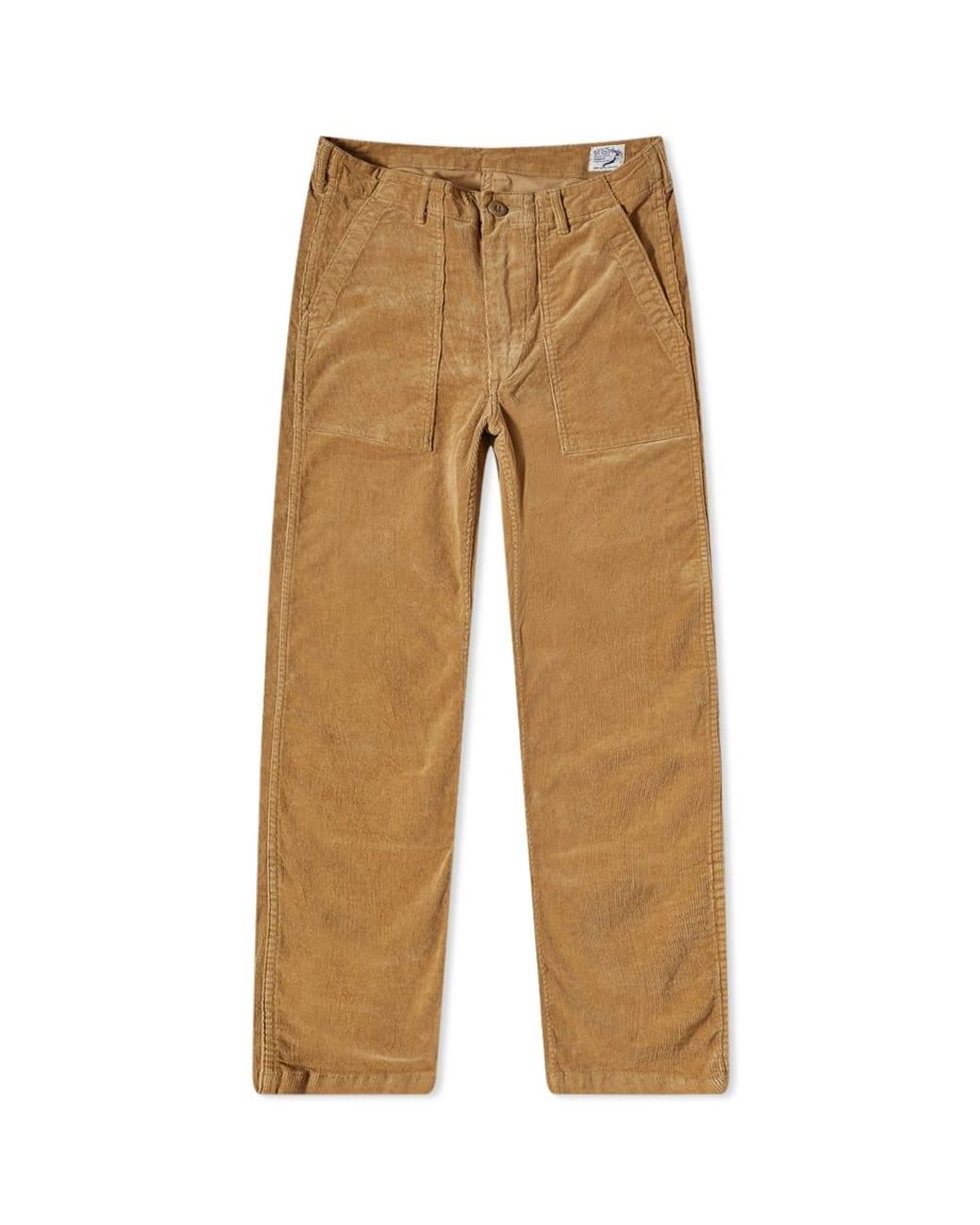 Orslow Slim Fit Fatigue Corduroy Pants in Natural for Men | Lyst