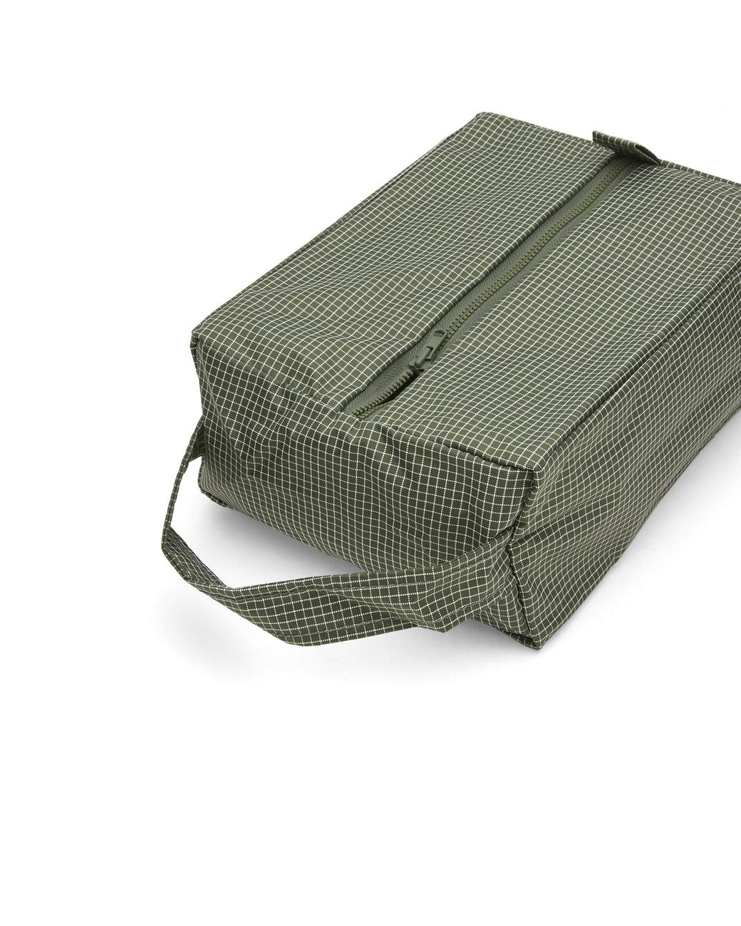 Hay Green Grid Wash Bag