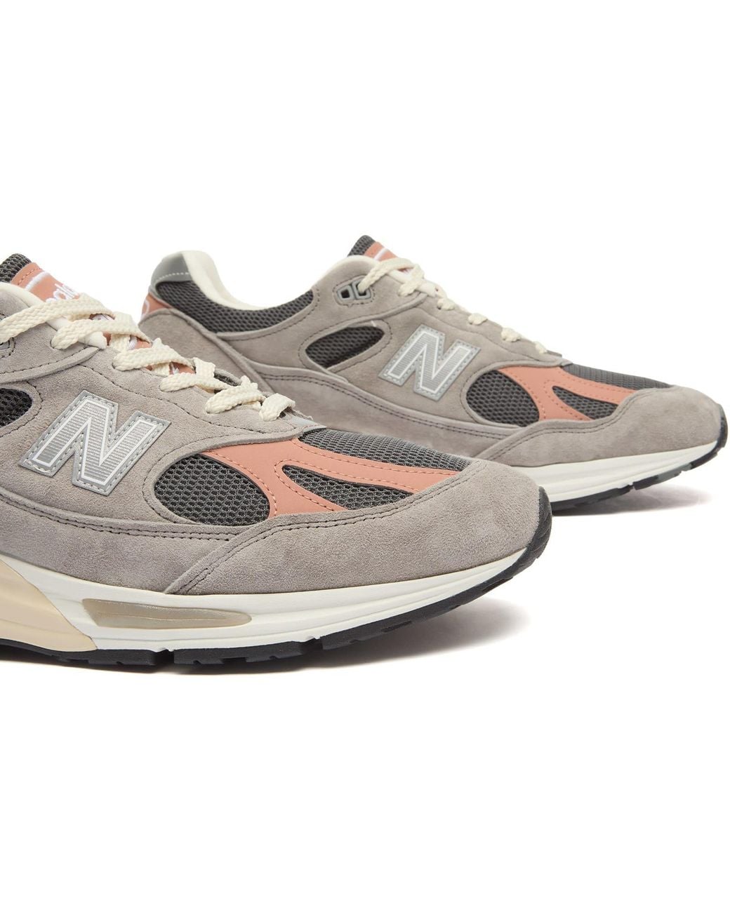 New Balance White 991V2 Sneaker