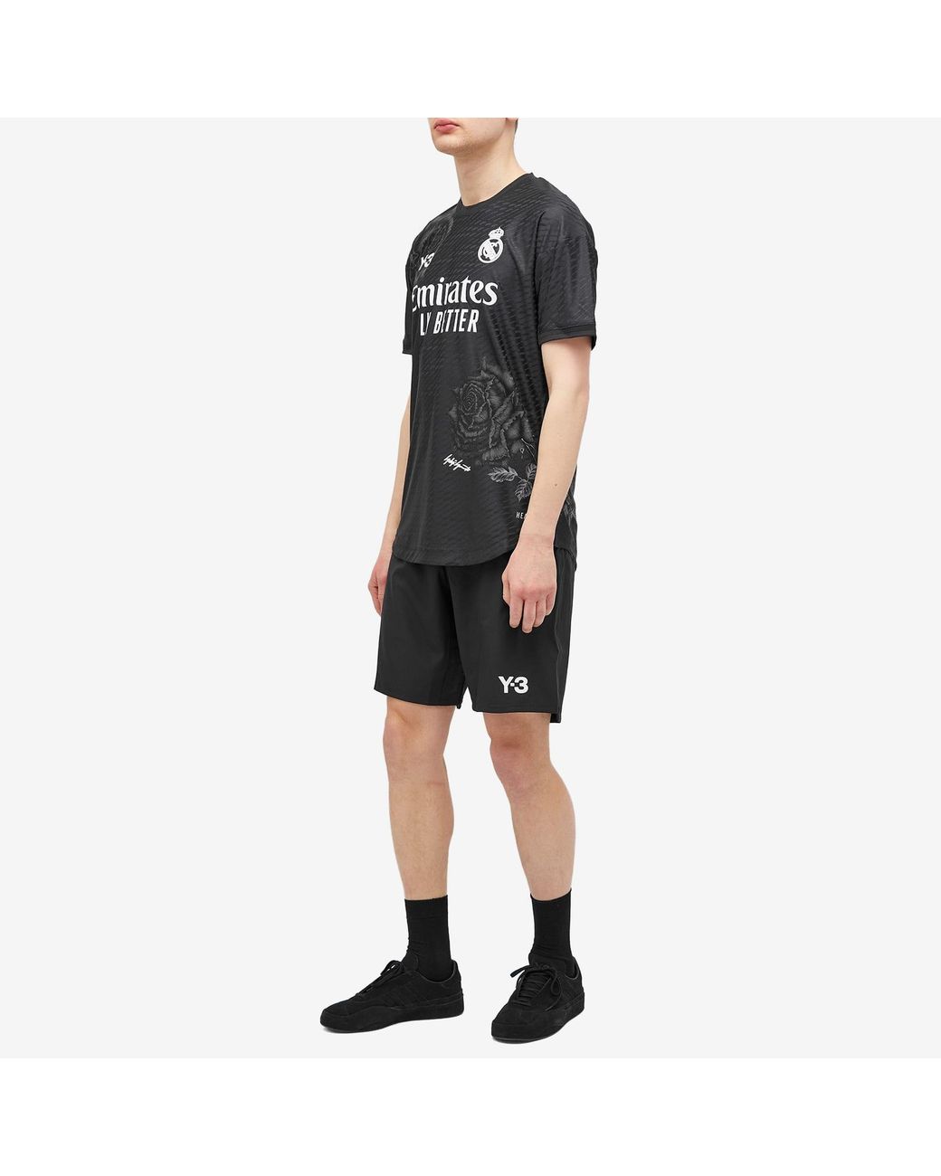 Y-3 X Real Madrid 4Th Goalkeeper Jersey Shorts in Black for