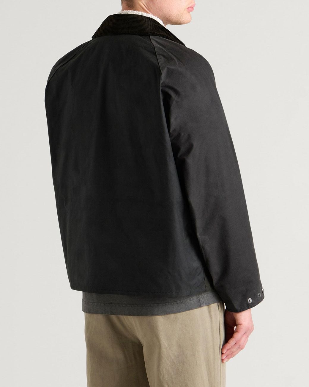Barbour Black Patchwork Transport Wax Jacket for men