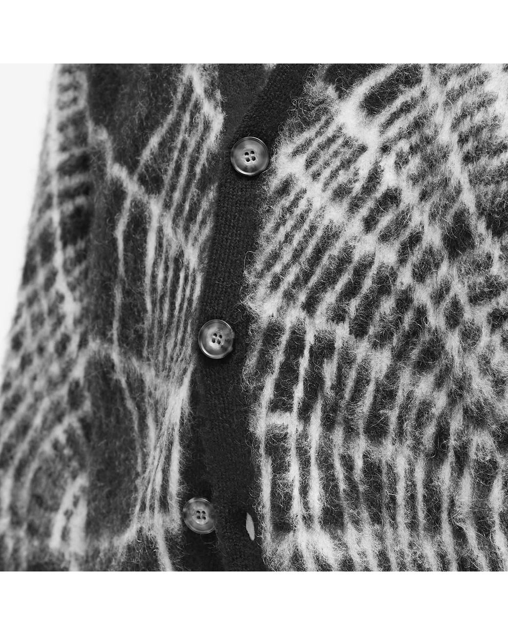 Flagstuff Spider Web Mohair Cardigan in Black for Men | Lyst