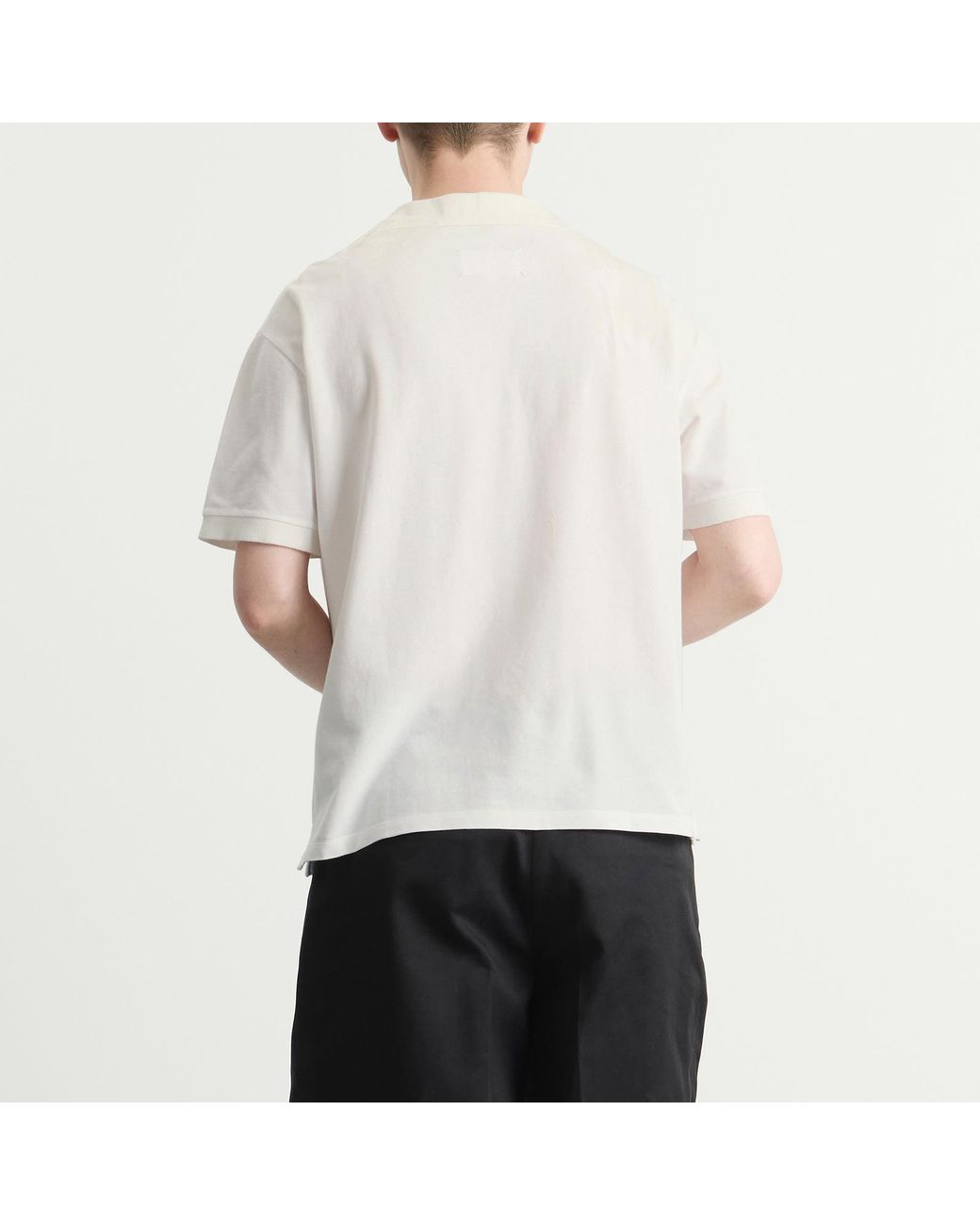 Maison Margiela White Taped Polo Shirt for men