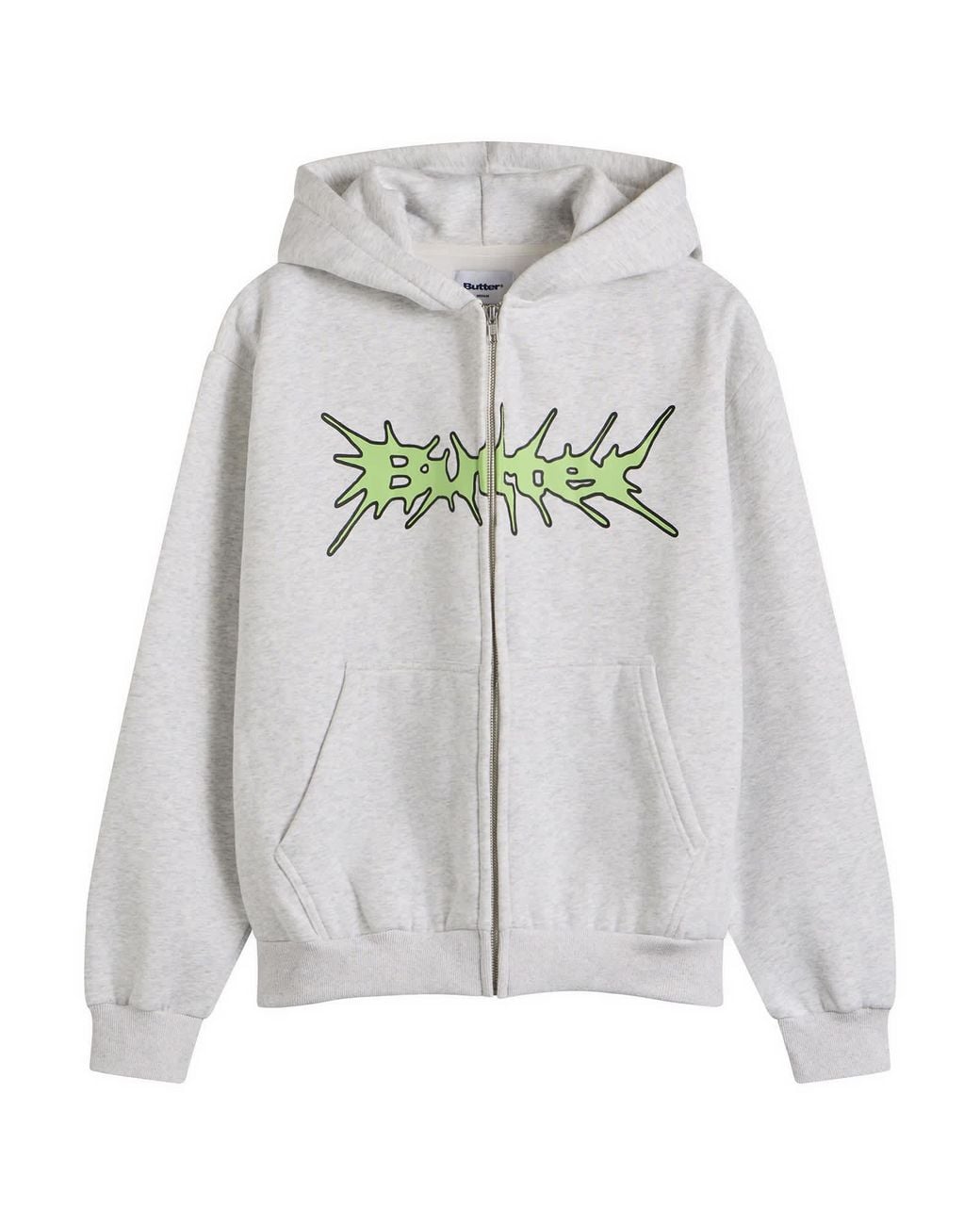 Butter Goods Nail Logo Zip Hoodie in Gray for Men | Lyst