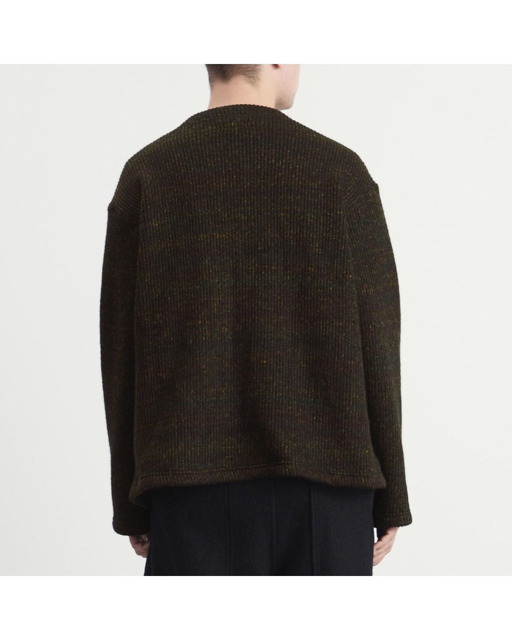 Engineered Garments Black Nep Knit Cardigan for men