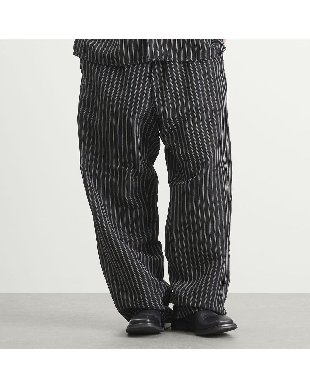 Willy Chavarria Gray Toluca Pinstripe Pant for men