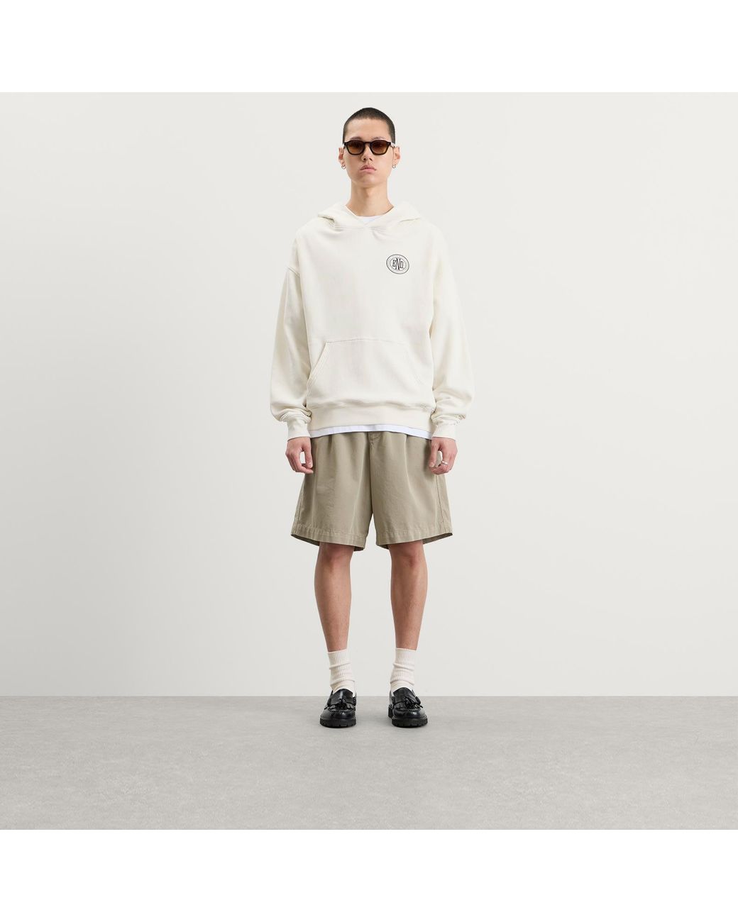 END. White Leisure Pullover Hoodie