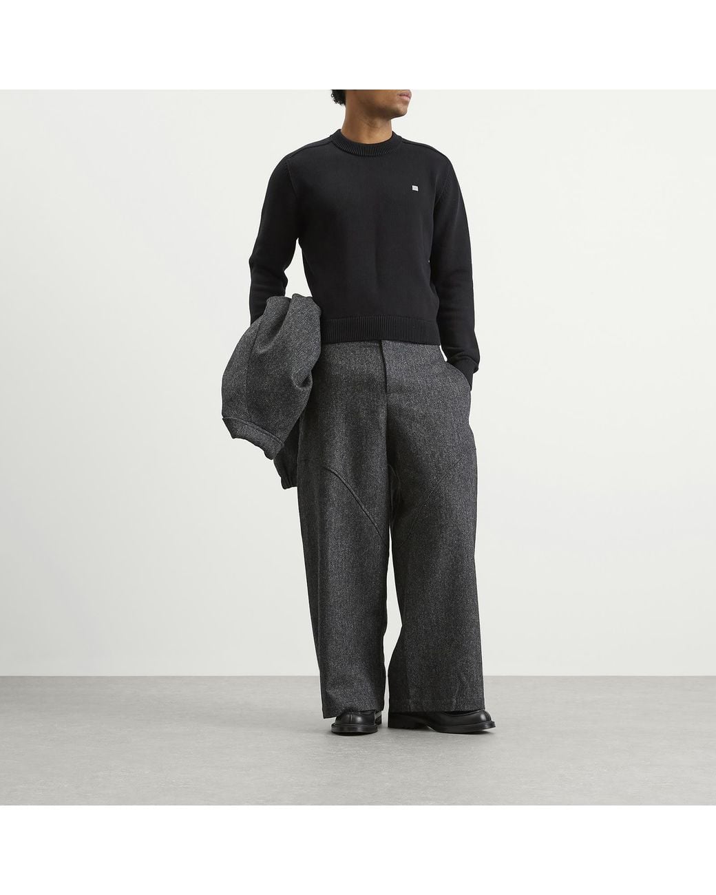 SAGE NATION Gray Curved Seam Carpenter Trouser for men