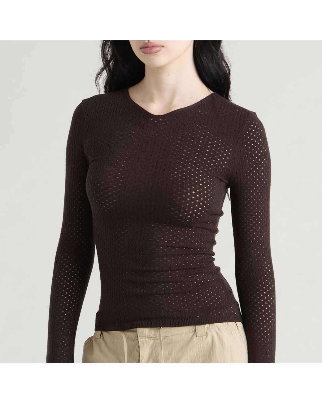 Peachy Den Black Thermal Knit