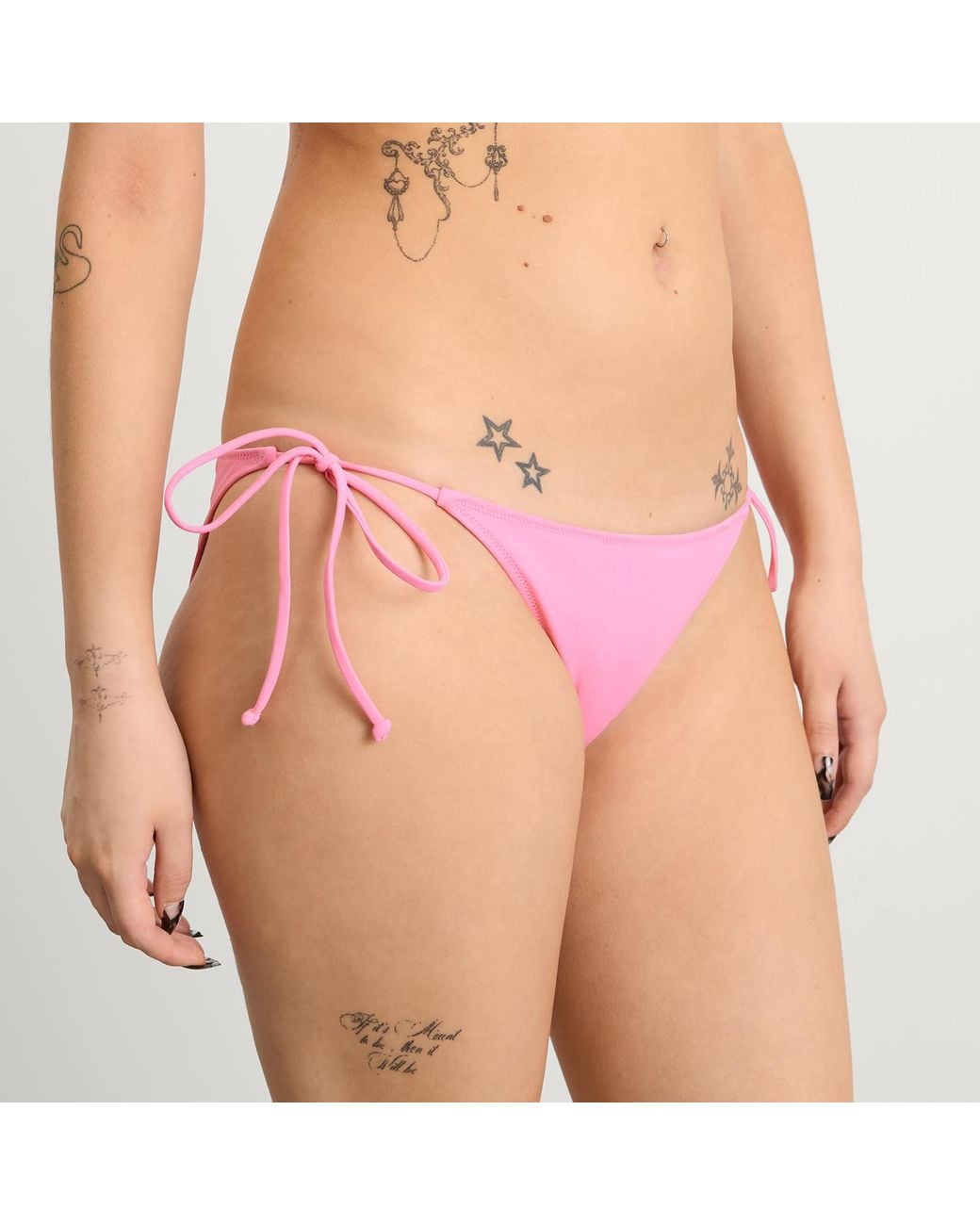 Fruity Booty Pink Tie Bikini Bottoms