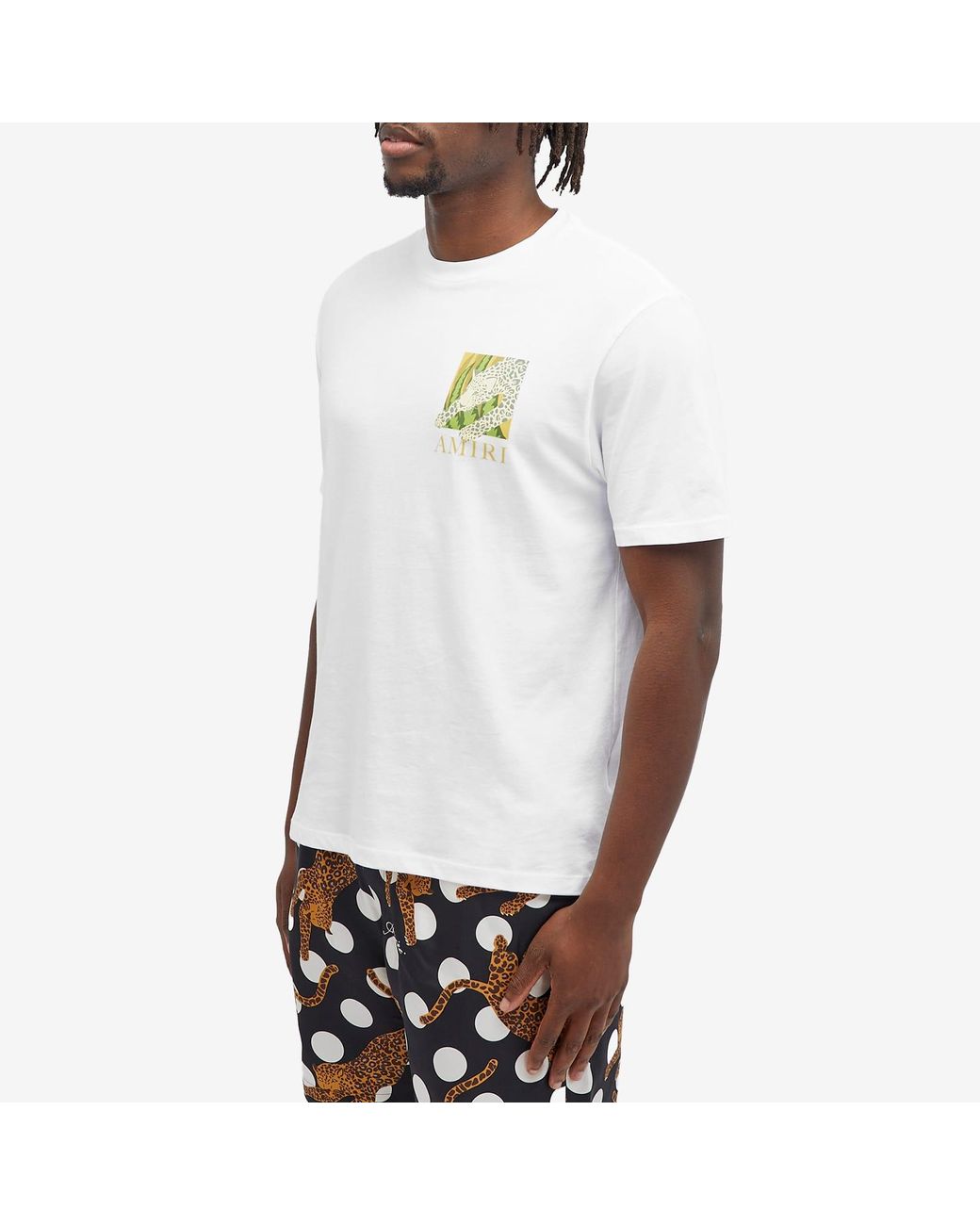 Amiri Leopard T-Shirt in White for Men | Lyst