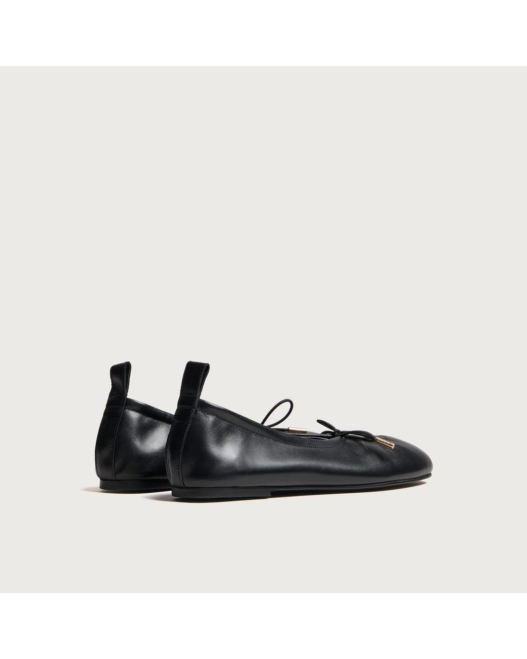 Alohas Black Rosalind Leather Ballet Pumps