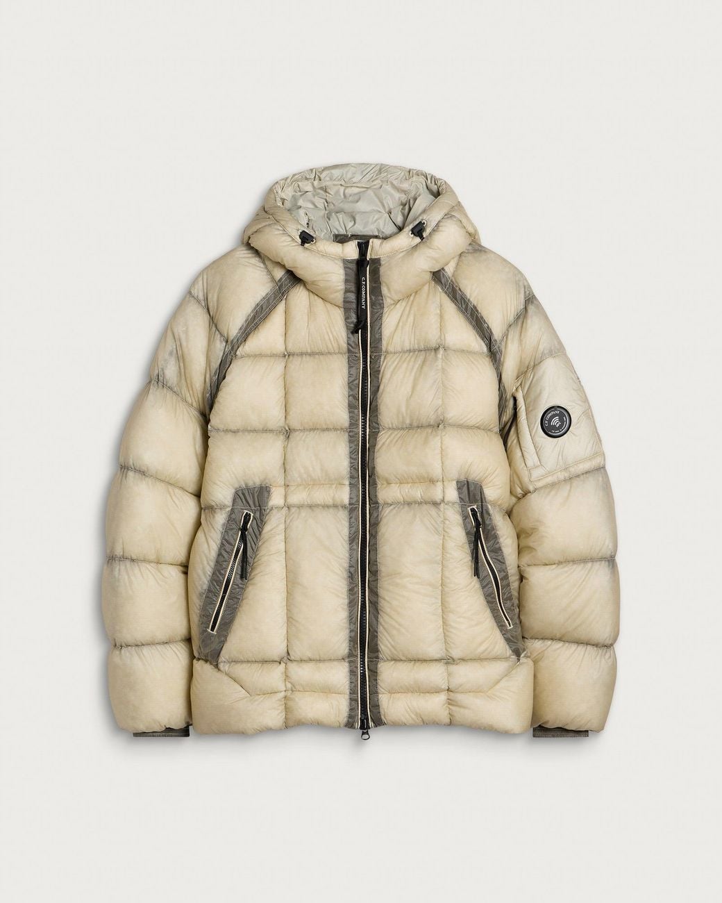 C P Company Natural Dd-Shell Hooded Down Jacket for men