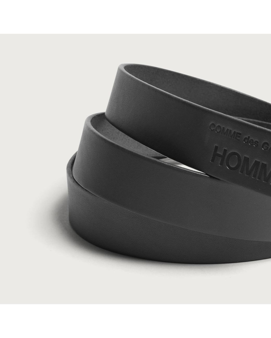 Comme des Garçons Black Steer Oil Leather Belt for men