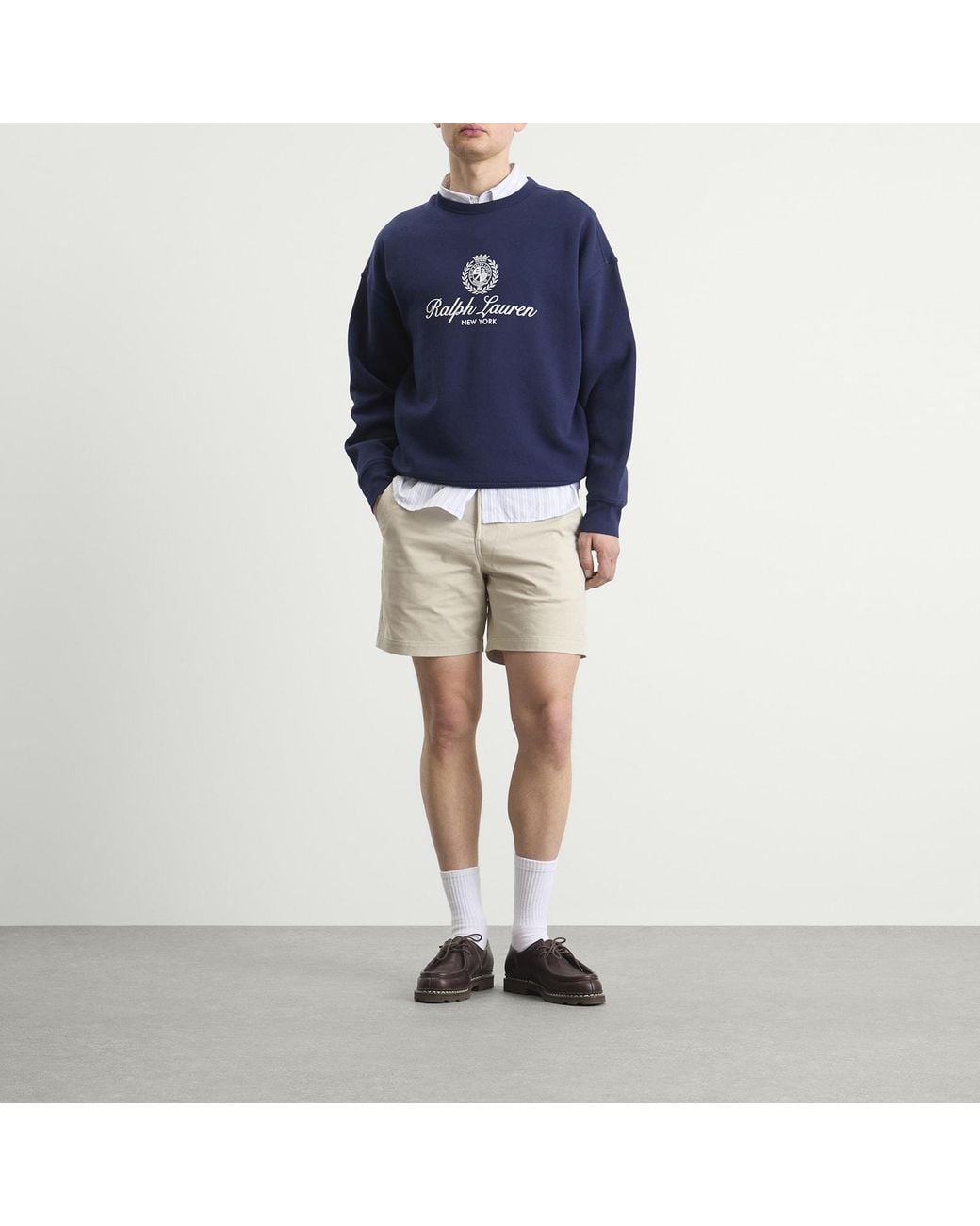 Polo Ralph Lauren Blue Crest Logo Sweatshirt for men