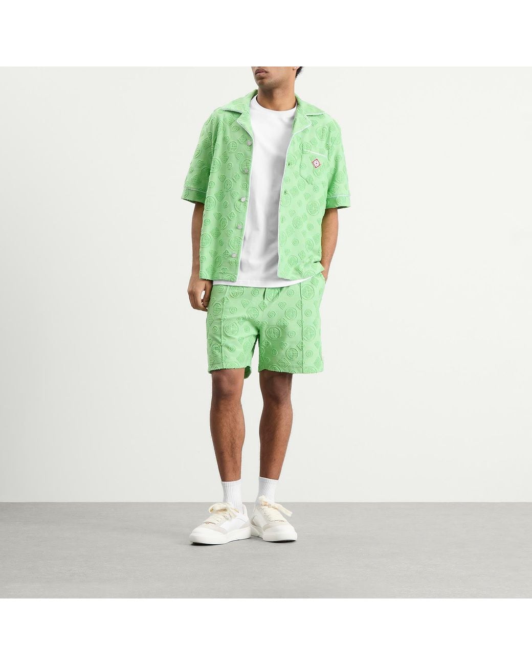 Casablanca Green Towelling Monogram Shirt for men