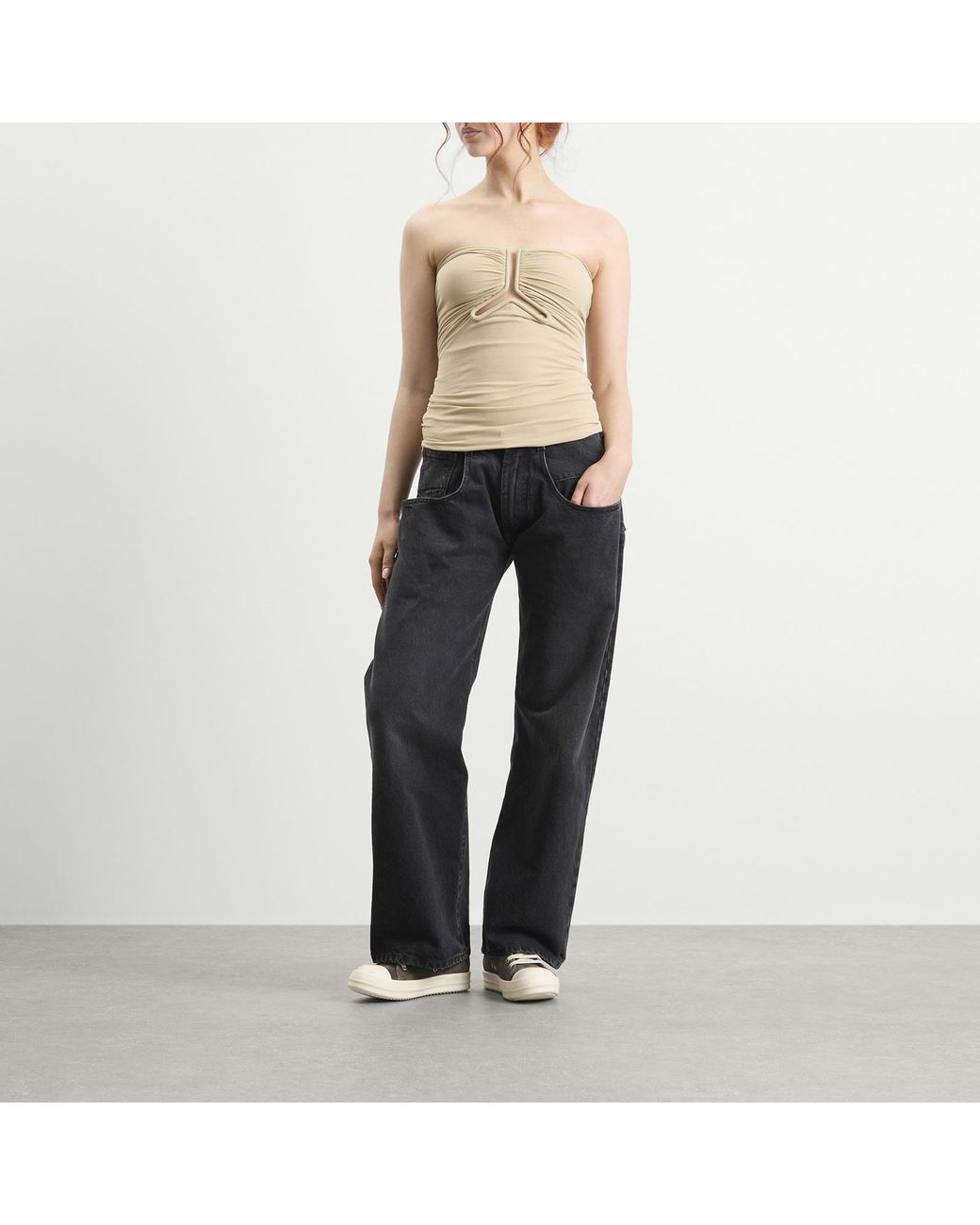 Rick Owens Natural Alannah Prong Bustier Top