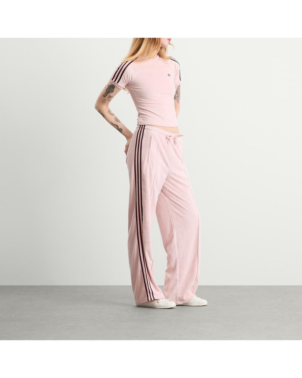 Adidas Pink Terry Towel Track Pants