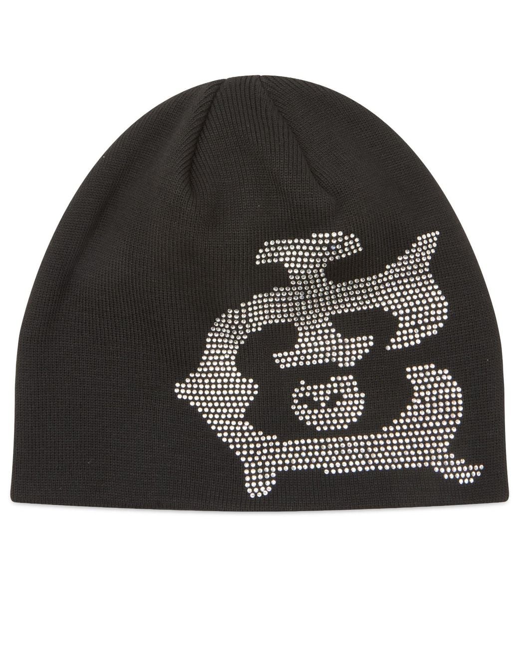 ICECREAM Black Crystal Beanie for men