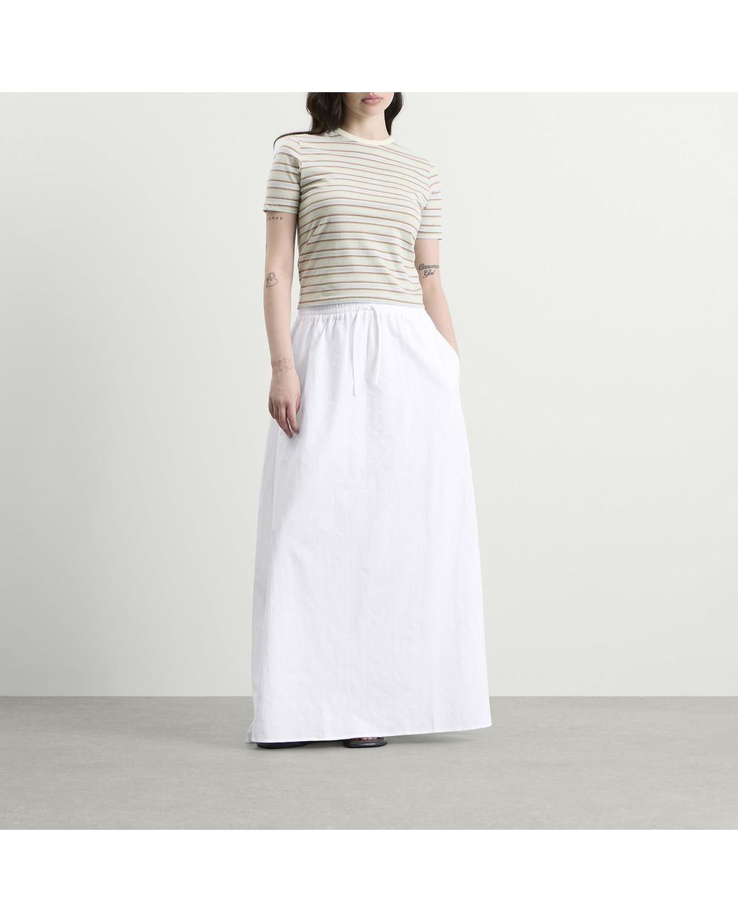 Samsøe & Samsøe White Satina Skirt