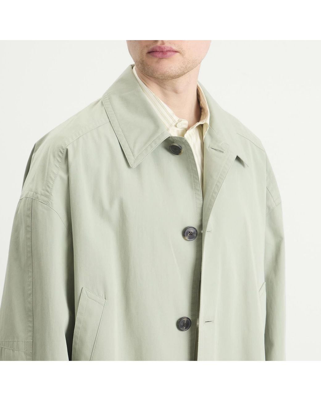 Dries Van Noten Green Washed Heavyweight Cotton Jacket for men