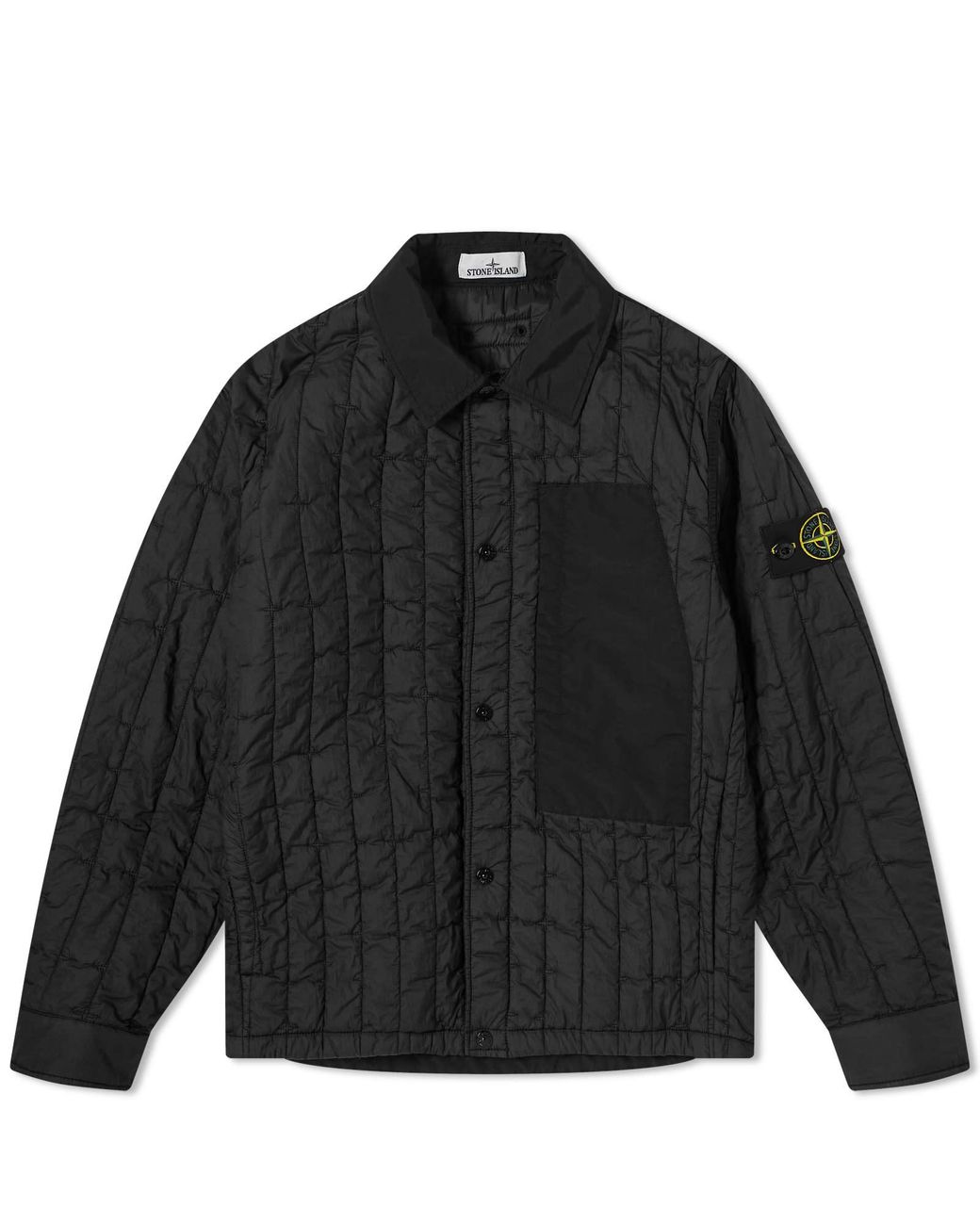 Stone Island Quilted Nylon Stella Primaloft-Tc Jacket in Black for