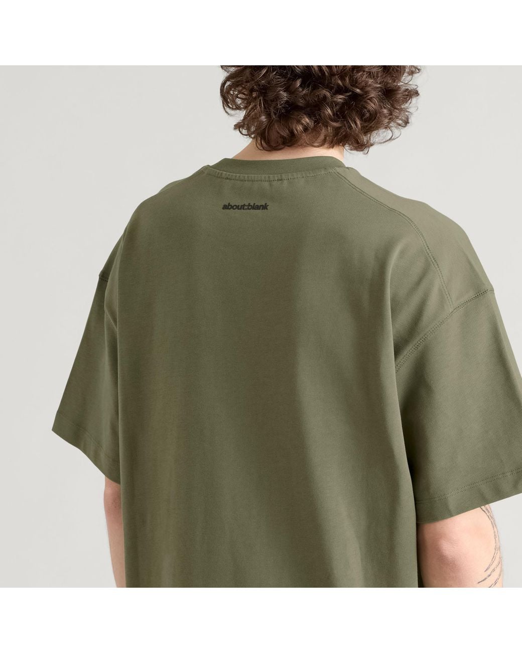 About Blank Green Monogram T-Shirt for men