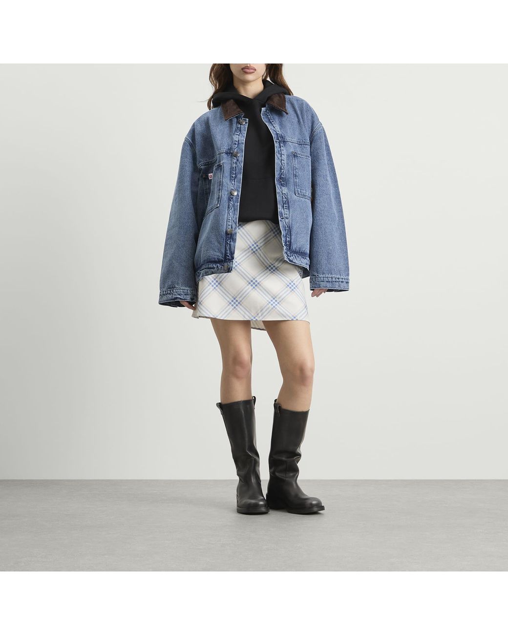Charles Jeffrey Corduroy Collar Denim Jacket in Blue | Lyst UK