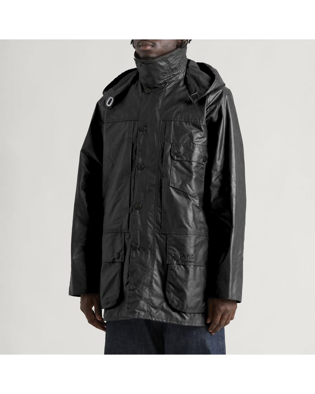 Barbour Black X A.P.C. Beaufort Wax Jacket for men