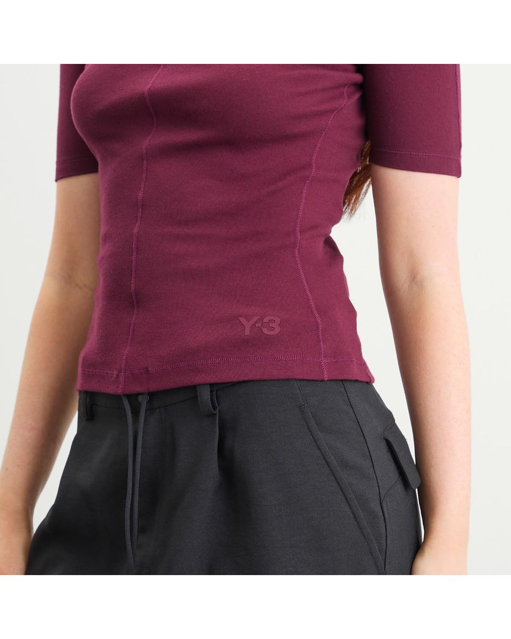 Y-3 Purple Fitted T-Shirt