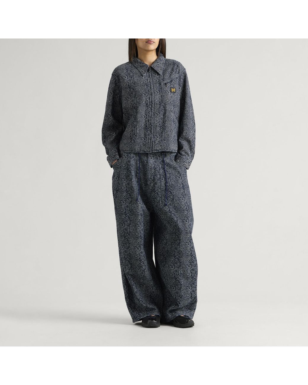 Needles Blue Jacquard Python Work Jacket
