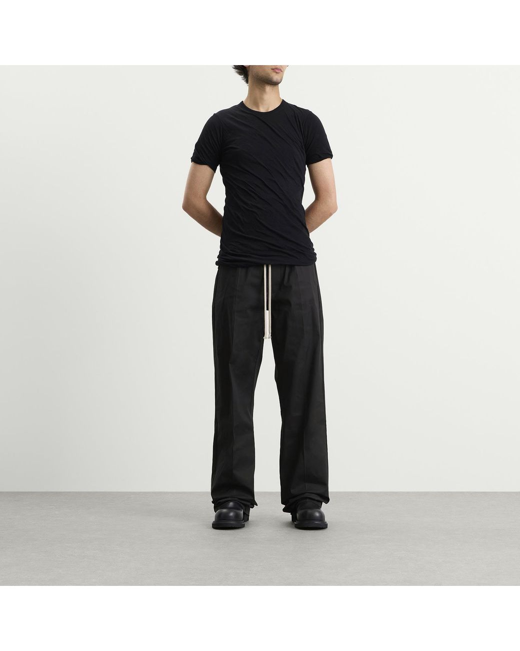Rick Owens Black Dietrich Drawstring Pant for men
