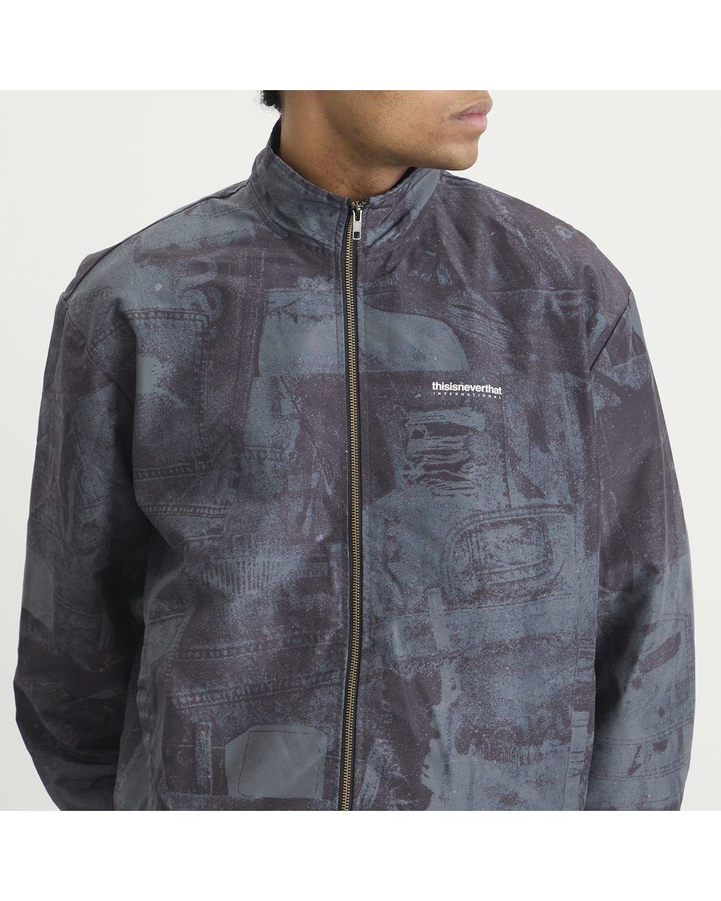 Thisisneverthat Gray Washed Intl Team Jacket for men