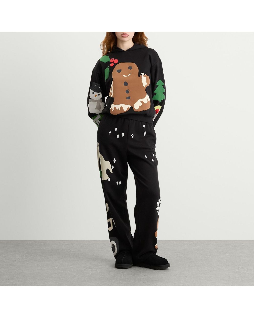 Skims Black X Cpfm Cotton Fleece Classic Hoodie