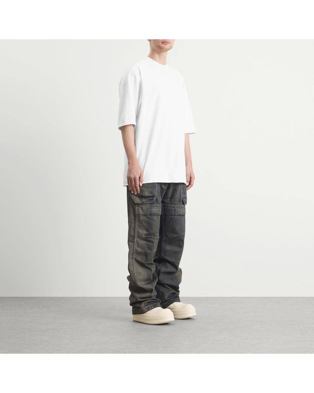 Rick Owens White Jumbo T-Shirt for men