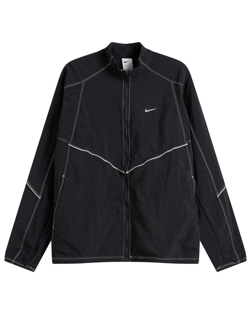 Nike Dri-Fit Retro Running Track Jacket in Black for Men | Lyst