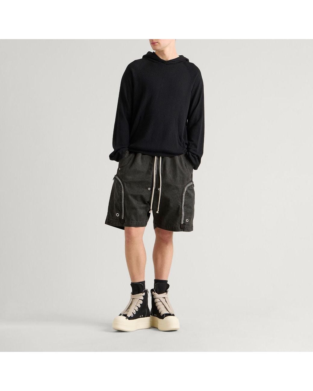 Rick Owens Gray Bauhaus Shorts for men
