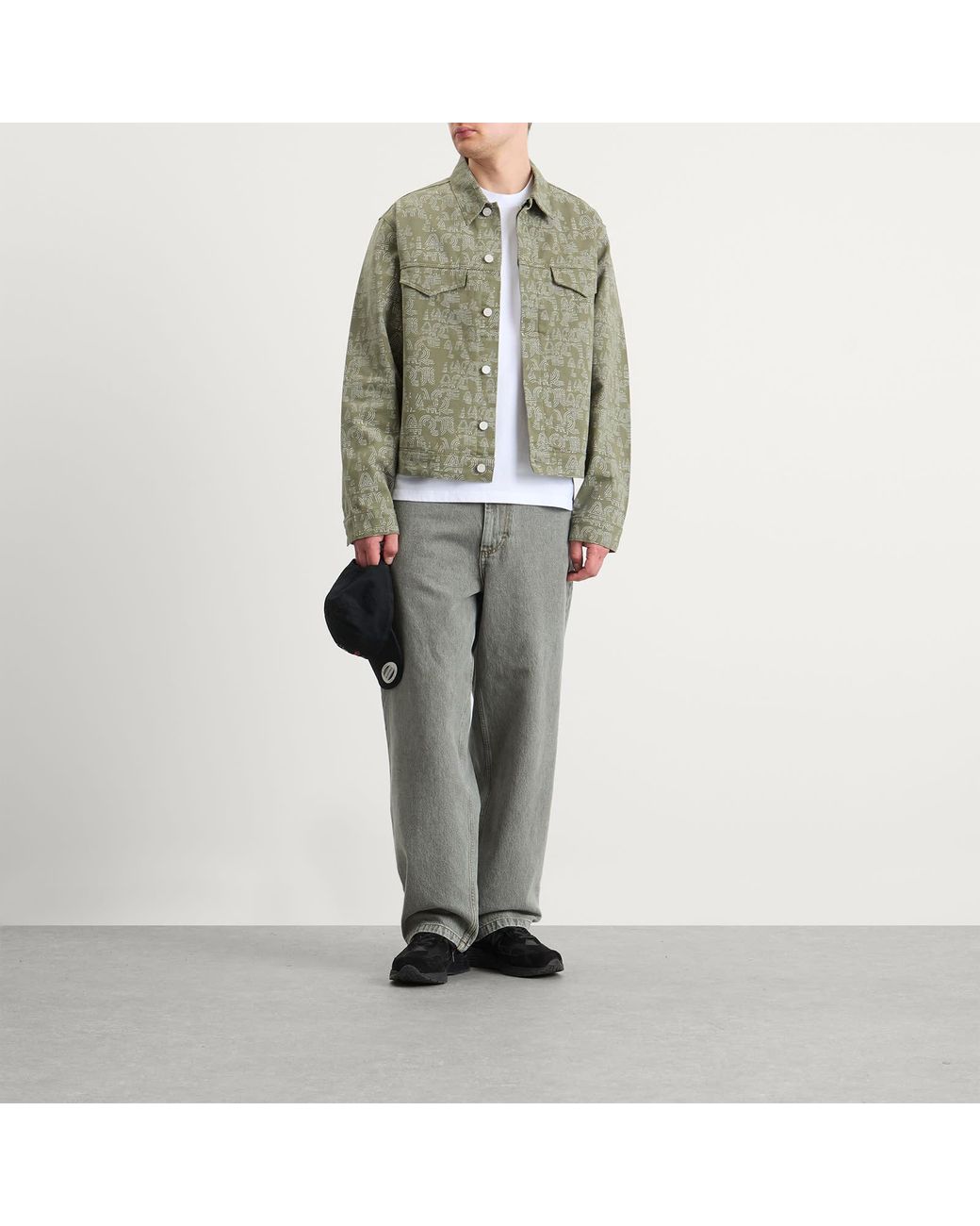 Arte' Green Allover Jacket for men