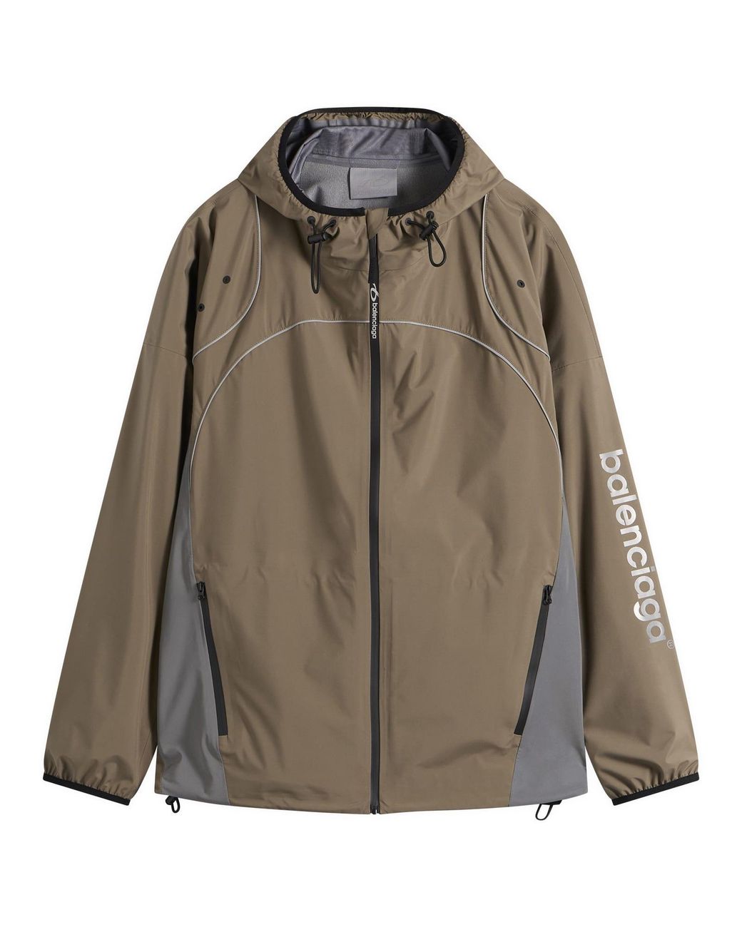 Balenciaga Brown Zip-Up Out Sport Jacket for men