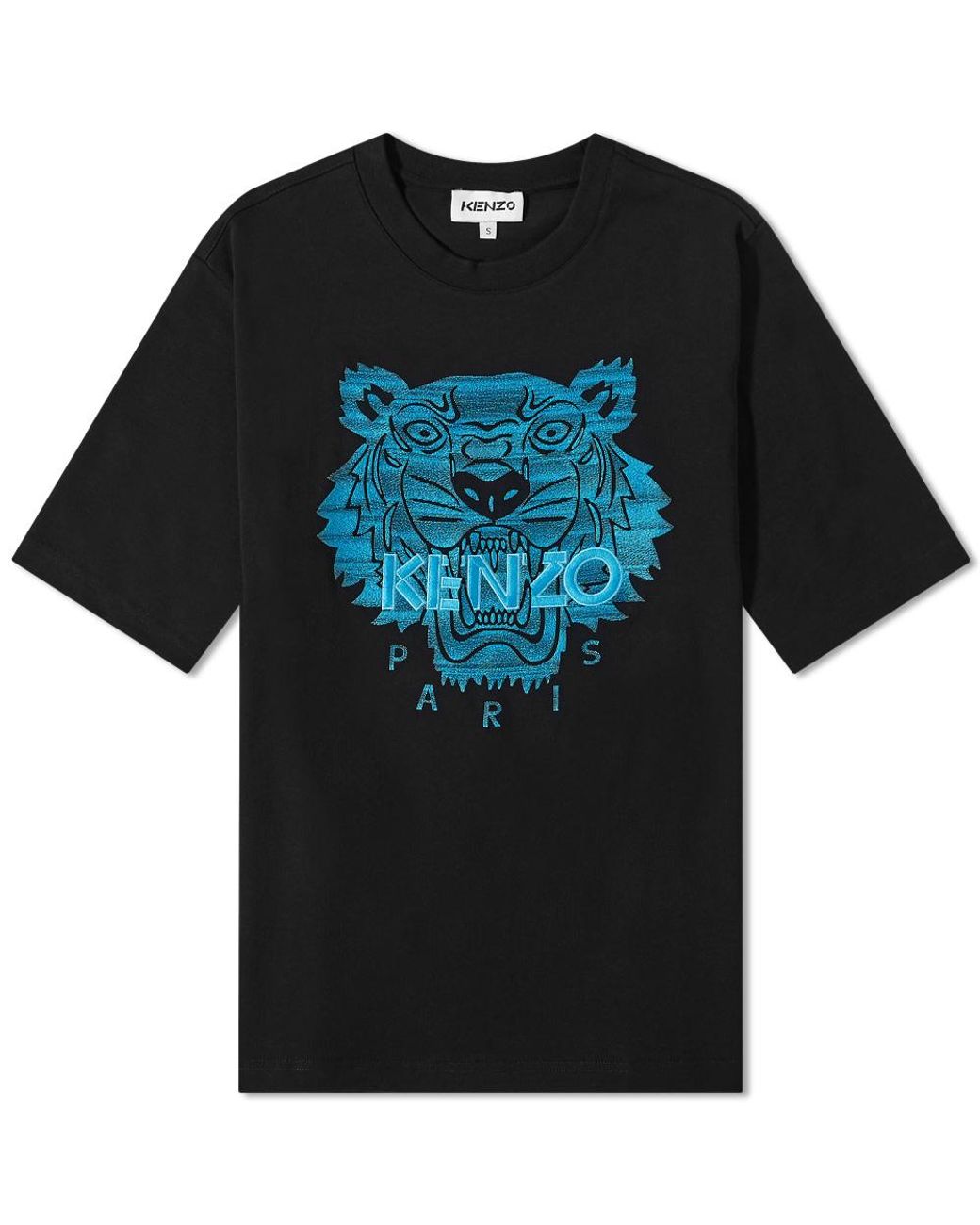 KENZO Neon Tiger Embroidered Skate T-shirt in Black for Men | Lyst