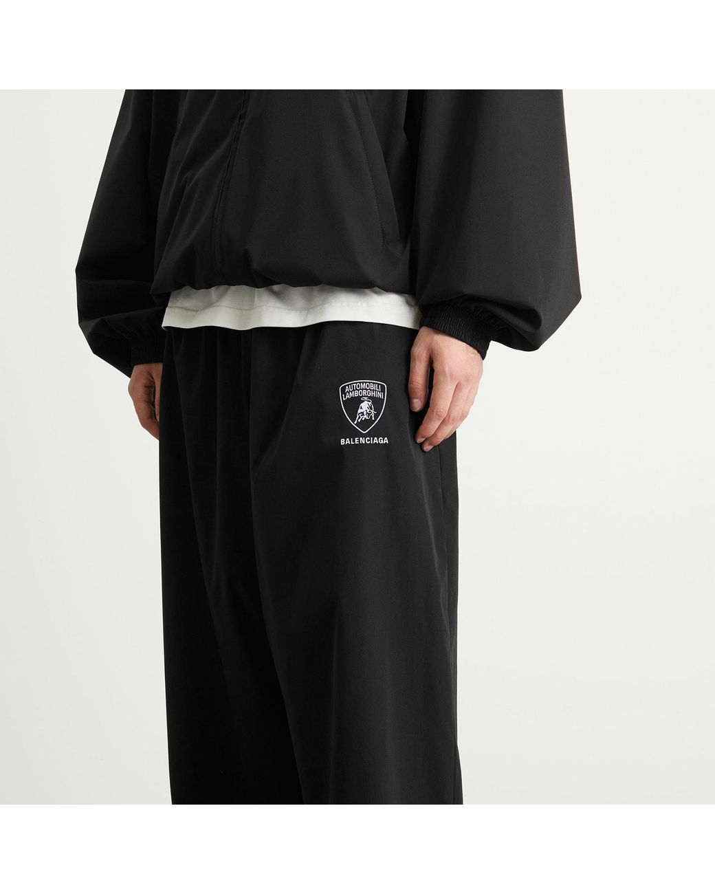 正規品 BALENCIAGA tracksuit ブラックジャージパンツ Balenciaga Automobili Lamborghini Tracksuit Pants in Black for Men