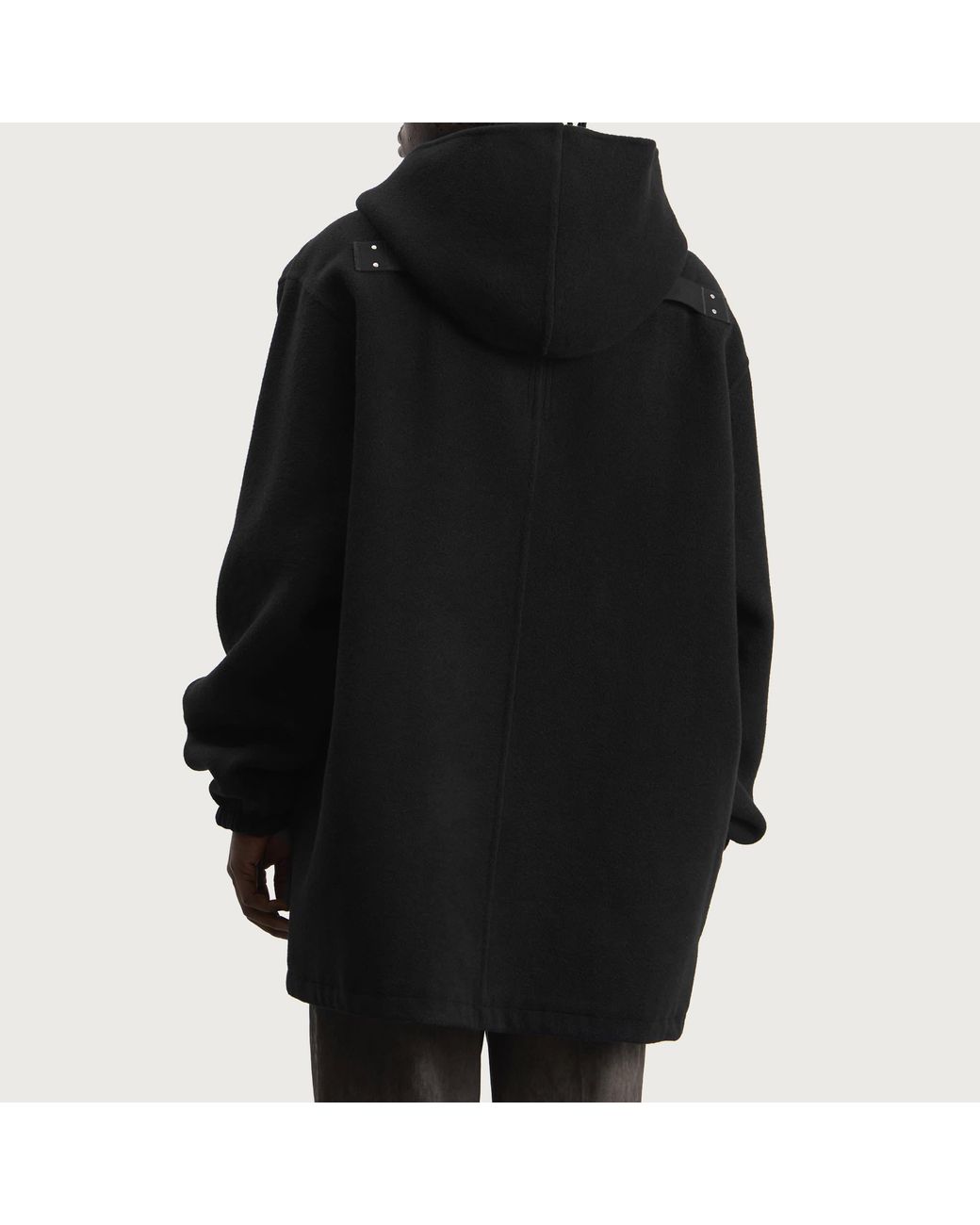 Rick Owens Black Hooded Tour Jacket for men