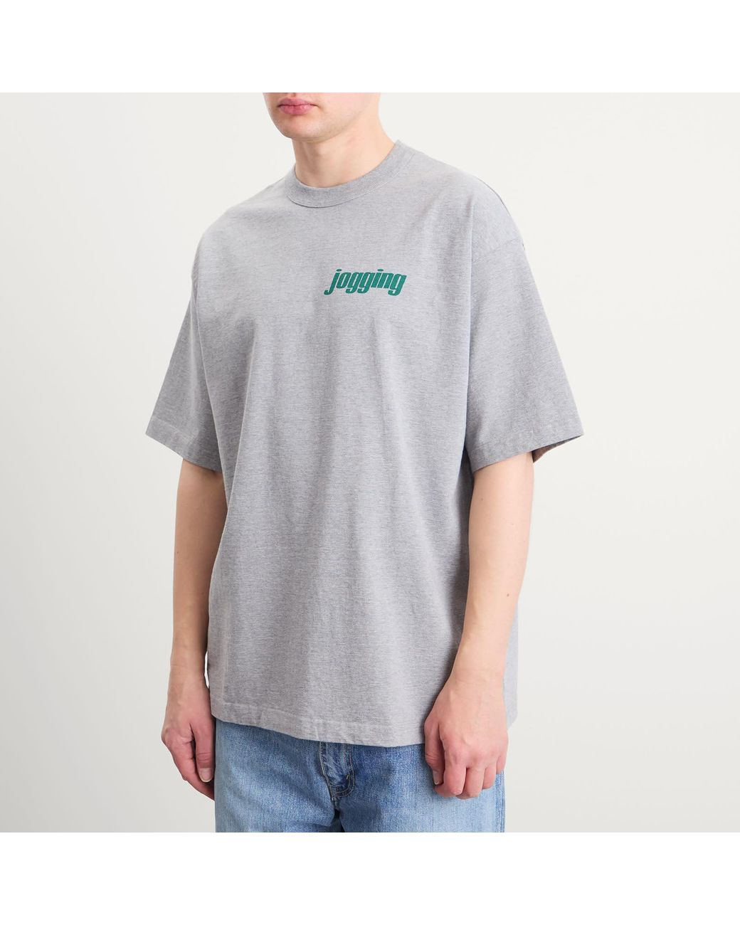 Unlikely Dry Goods Authentic Jogging T-Shirt in Gray for Men | Lyst