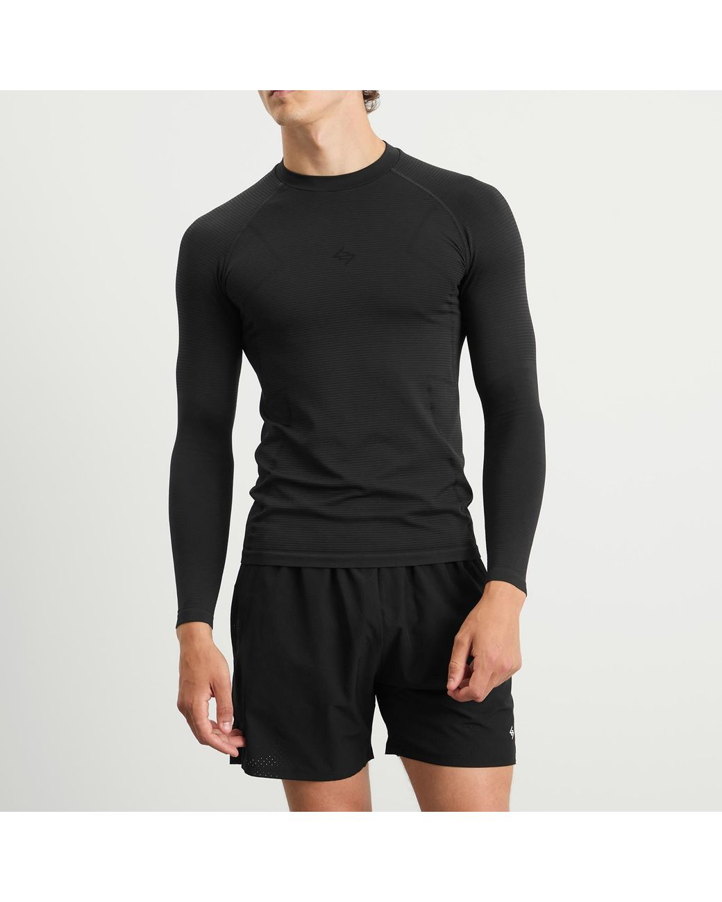 REPRESENT 247 Black Seamless Long Sleeve Top for men