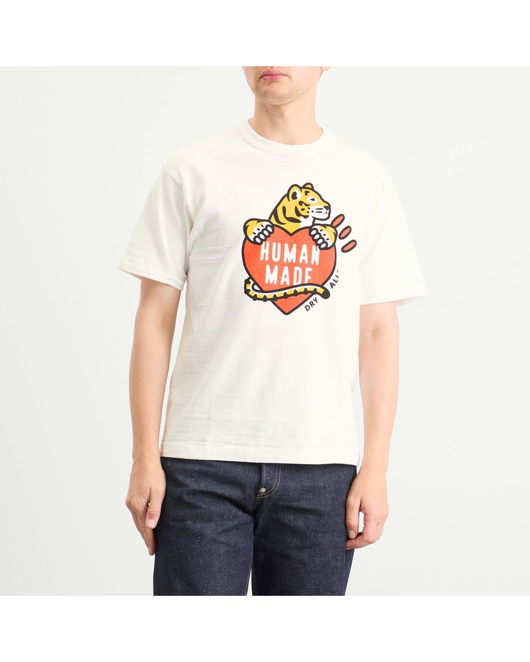 Human Made Tiger Heart T-Shirt in White for Men | Lyst