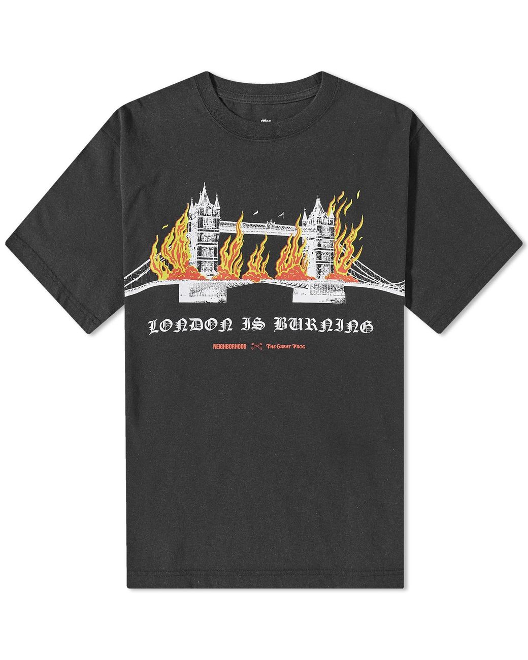 Neighborhood X The Great Frog London Burning T-shirt in Black for