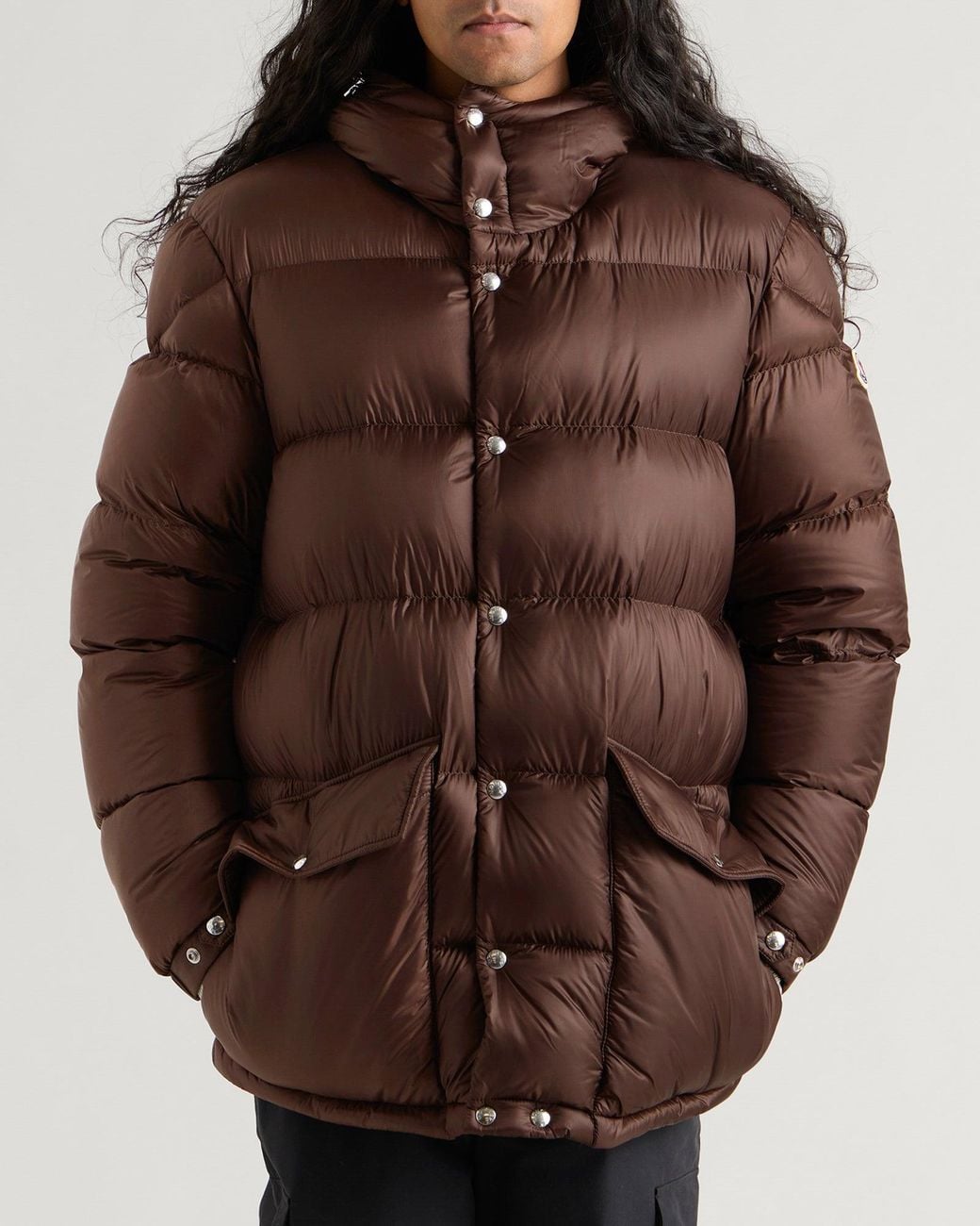 Moncler Brown Orelith Shorts Micro Ripstop Parka Jacket for men