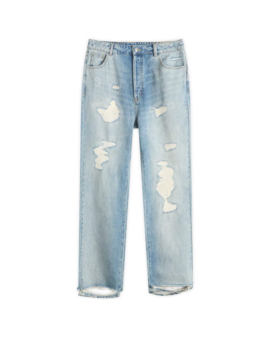 Cole Buxton Blue Repaired Jeans for men