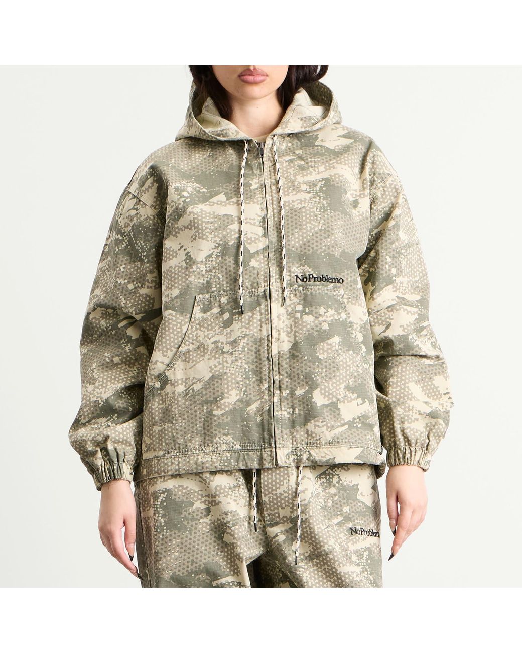 No Problemo Multicolor Forest Ripstop Work Jacket